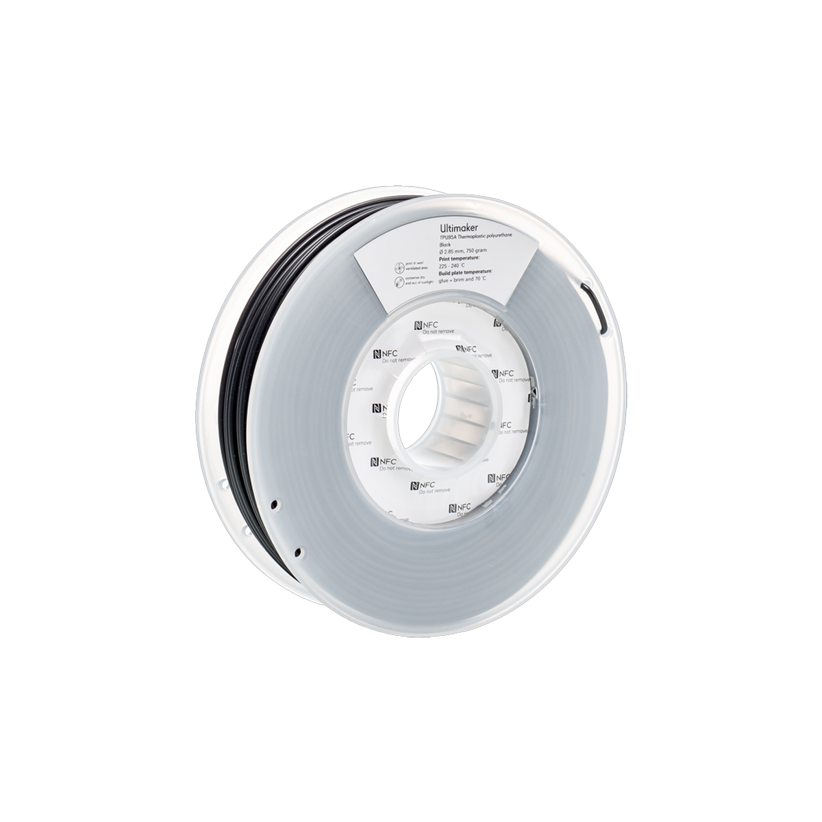 Ultimaker TPU 95A (Thermoplastic Polyurethane) Black Filament 2.85mm